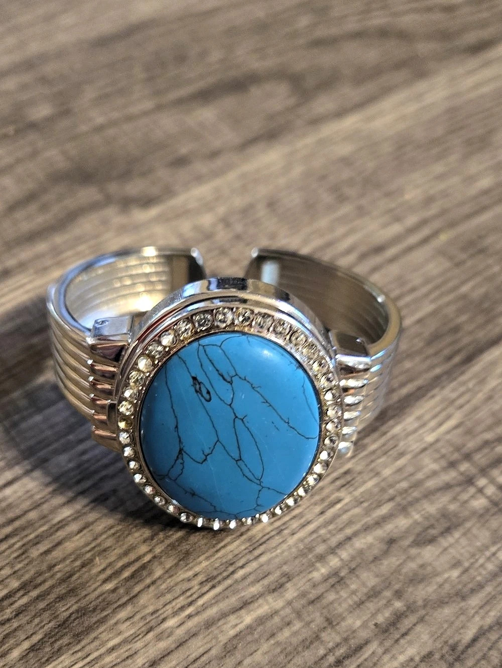 Vivani Turquoise Statement Quartz Watch Bracelet